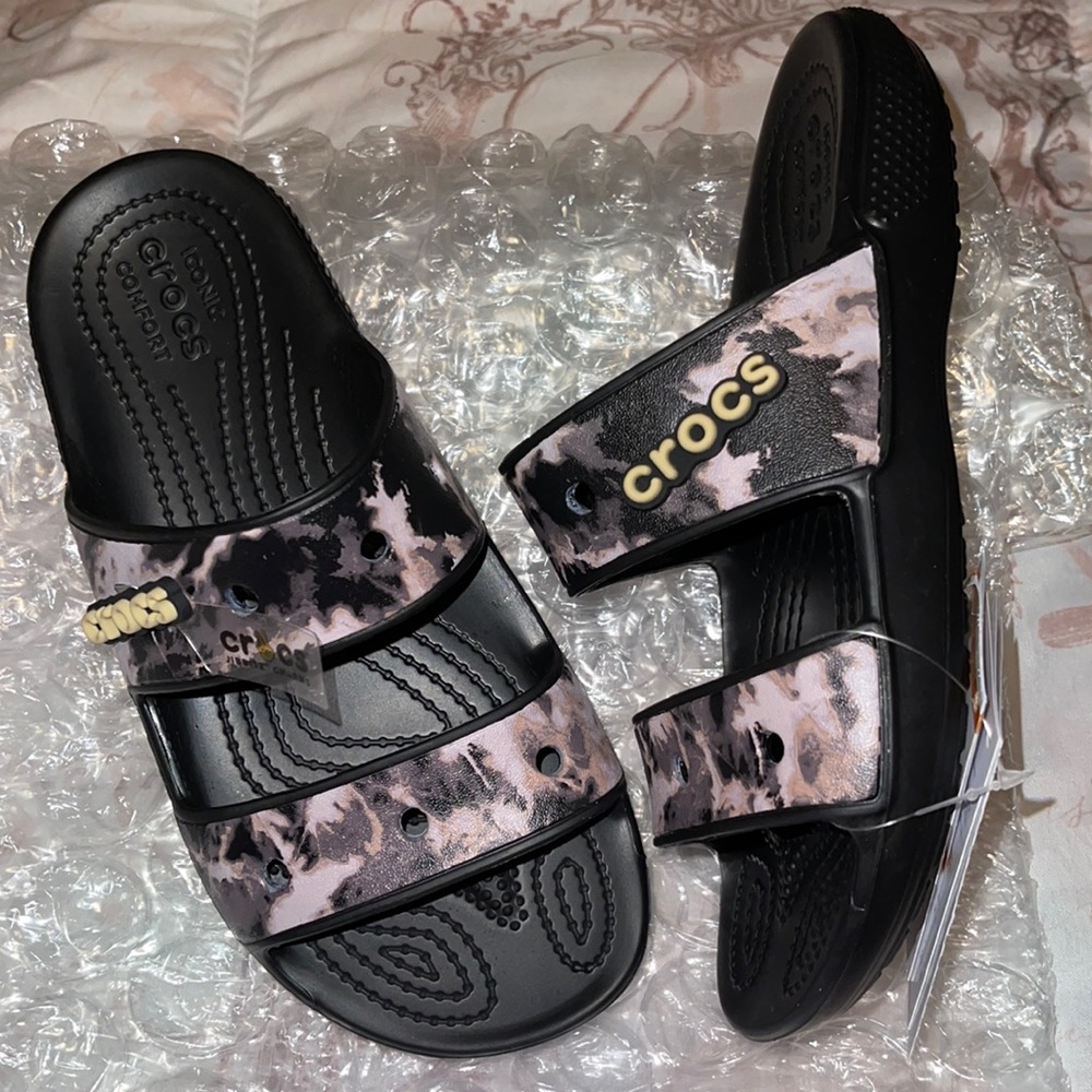NEW Crocs Bleach Dye Sandals